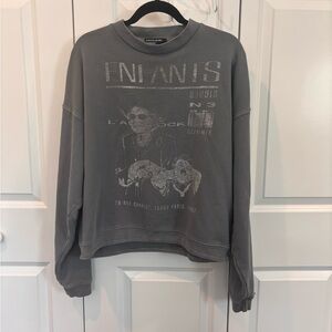 Enfants Riches Déprimés Gray Graphic Sweater